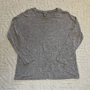 A New Day Heather Tan Knit Top size medium lightweight basic casual long sleeve